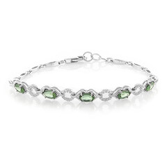 Chrom-Apatit-Silberarmband