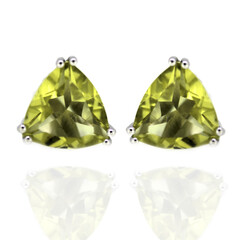 Ouro Verde-Quarz-Silberohrringe