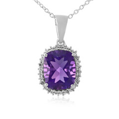 Sambia-Amethyst-Silberhalskette