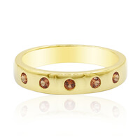 Oranger Saphir-Silberring