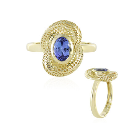 AAA-Tansanit-Goldring (Ornaments by de Melo)