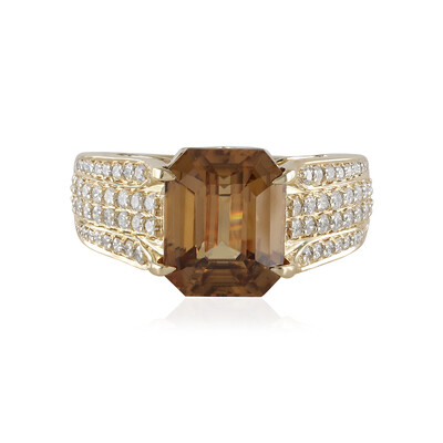 Kanariengelber Zirkon-Goldring (de Melo)