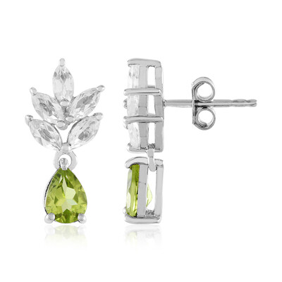 Peridot-Silberohrringe