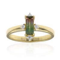 Mehrfarbiger Turmalin-Goldring
