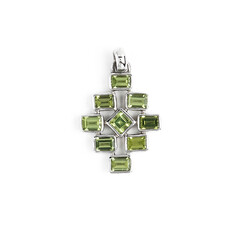 Peridot-Silberanhänger
