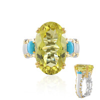 Ouro Verde-Quarz-Silberring (Gems en Vogue)