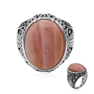 Australischer Pinkfarbener Opal-Silberring (Art of Nature)