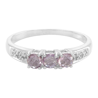 Pinkfarbener Saphir-Silberring
