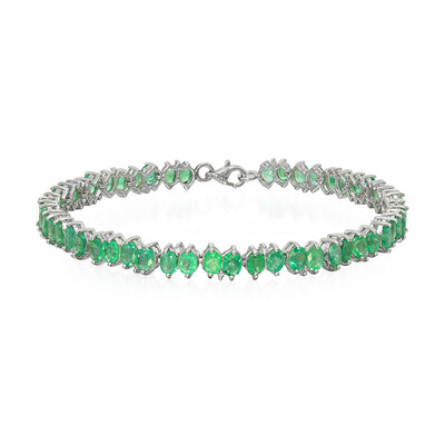 Sambia-Smaragd-Silberarmband