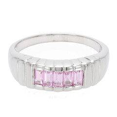 Pinkfarbener Ceylon-Saphir-Silberring