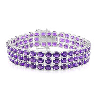 Sambia-Amethyst-Silberarmband