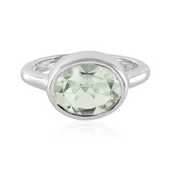 Grüner Amethyst-Silberring