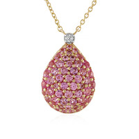Pinkfarbener Saphir-Goldcollier (Adela Gold)