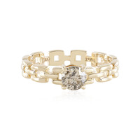 I2 Schokoladen-Brillant-Goldring