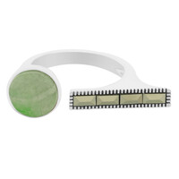 Grüne Jade-Silberring (TPC)