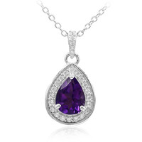 Sambia-Amethyst-Silberhalskette