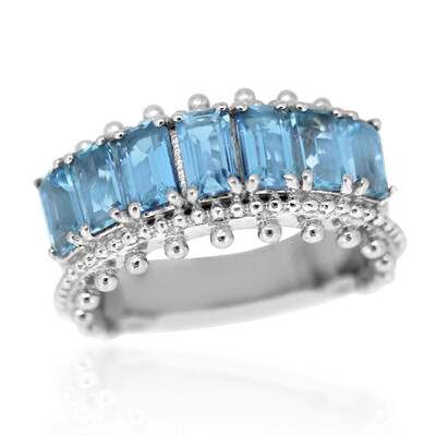 Londonblauer Topas-Silberring (Dallas Prince Designs)