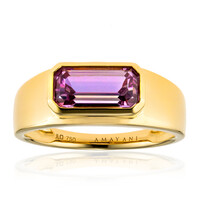 Pinkfarbener Diaspor-Goldring (AMAYANI)
