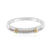 I2 Schokoladen-Diamant-Silberring