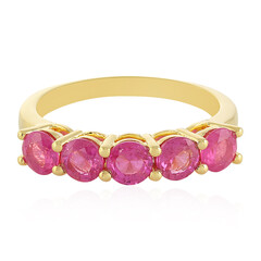 Pinkfarbener Madagaskar-Saphir-Silberring