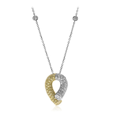 Gelber SI2 Brillant-Goldhalskette (CIRARI)