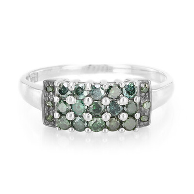 Fancy-Diamant-Silberring