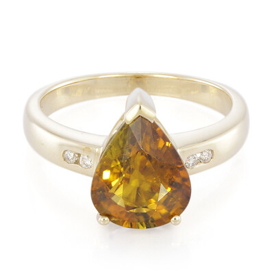 Kupfer-Turmalin-Goldring