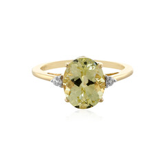 Kanariengelber Kunzit-Goldring