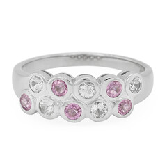 Pinkfarbener Ceylon-Saphir-Silberring