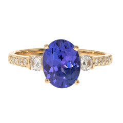AAA-Tansanit-Goldring (CIRARI)