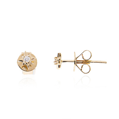 Lupenreiner (F) Brillant-Goldohrringe (LUCENT DIAMONDS)