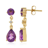 Bolivianischer Amethyst-Silberohrringe