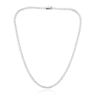 Weißer Topas-Silbercollier