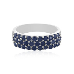 Blauer Saphir-Silberring