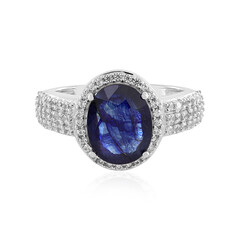 Blauer Madagaskar-Saphir-Silberring