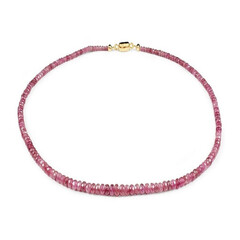 Pinkfarbener Turmalin-Goldhalskette