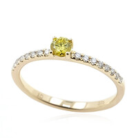 Gelber SI2 Brillant-Goldring