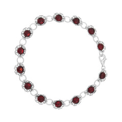 Roter Kolumbianischer Bernstein-Silberarmband