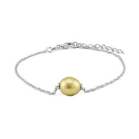 Goldene Kabira-Südseeperlen-Silberarmband (TPC)