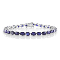 Blauer Madagaskar-Saphir-Silberarmband