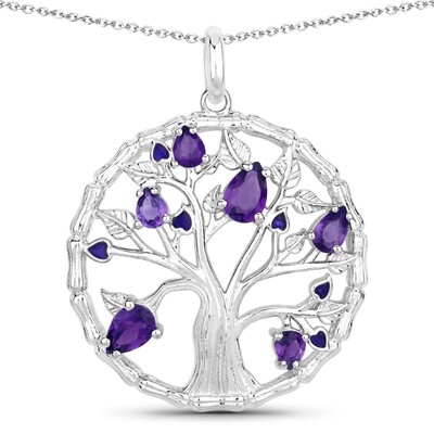 Sambia-Amethyst-Silberhalskette