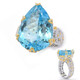 Himmelblauer Topas-Silberring (Gems en Vogue)