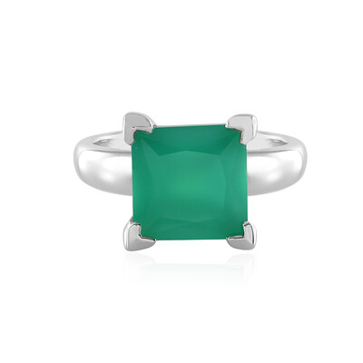 Grüner Onyx-Silberring