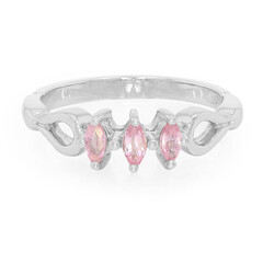 Pinkfarbener Ceylon-Saphir-Silberring