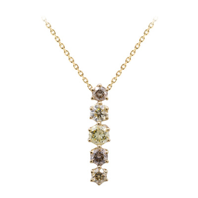 SI2 Fancy-Brillant-Goldhalskette (CIRARI)