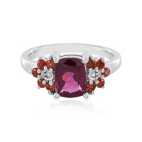 Magenta-Granat-Silberring