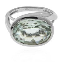 Grüner Amethyst-Silberring