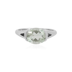 Grüner Amethyst-Silberring