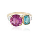 Pinkfarbener Fluorit-Goldring (Adela Gold)