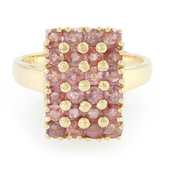 Nicht erhitzter Padparadscha-Saphir-Goldring (AMAYANI)